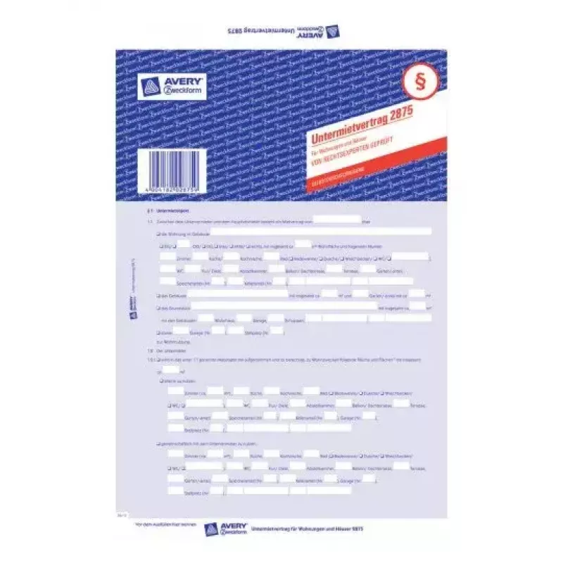 Register Paper Avery 2875