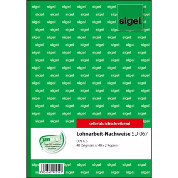 Business Form Sigel SD067 Green A5 120 Sheets