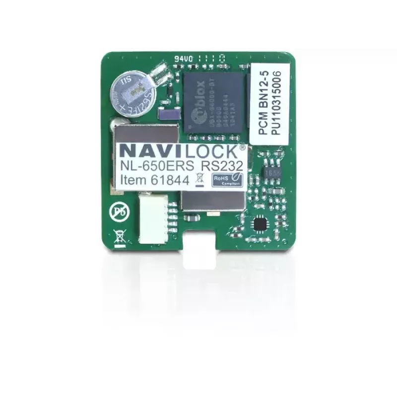 GPS receiver module Navilock NL-650ERS — Serial interface, 50 channels, -160 dBmW sensitivity, 5 V, 30×30×7.9 mm