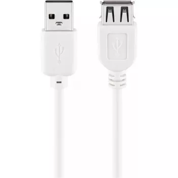 USB 2.0 Hi-Speed Extension Cable Goobay 96198 1.8m White