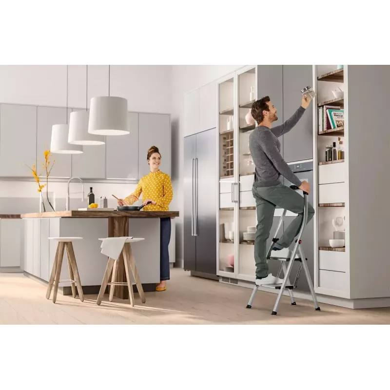 Step ladder Hailo K100 TopLine Grey