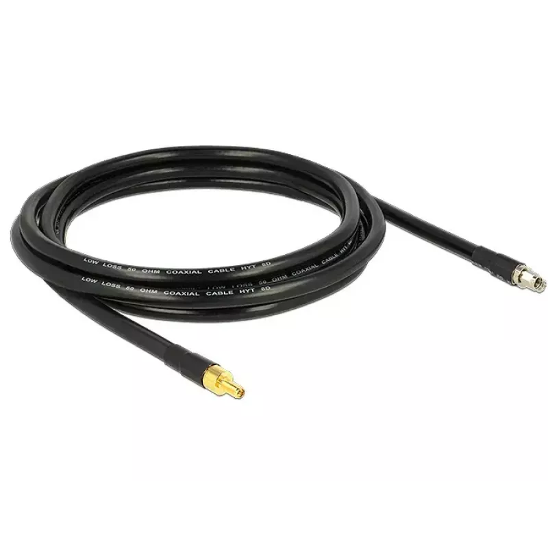 Coaxial Cable DeLOCK 13015 3m RP-SMA Black