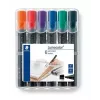 Permanent Marker Staedtler Lumocolor Chisel Tip 350 WP6 Black Blue Green Red Violet Yellow