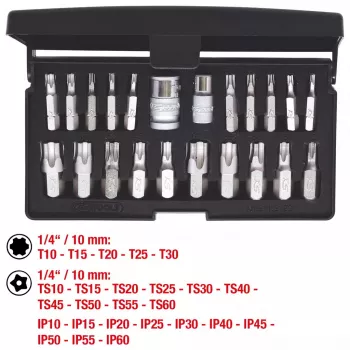 Socket set KS Tools 911.3120 — 22 steel sockets, 432 g