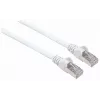 Intellinet Network Patch Cable, Cat7 Cable/Cat6A Plugs, 0.25m, White, Copper, S/FTP, LSOH / LSZH, PVC, RJ45, Gold Plated Contacts, Snagless, Booted, Lifetime Warranty