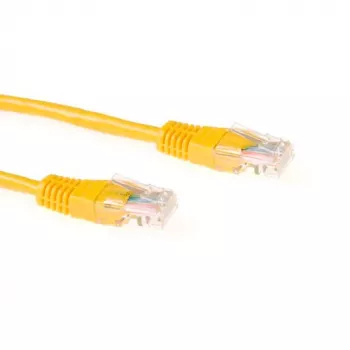 ACT Yellow 1 meter U/UTP CAT5E patch cable with RJ45 connectors