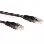 ACT Black 0.25 meter U/UTP CAT6 patch cable with RJ45 connectors