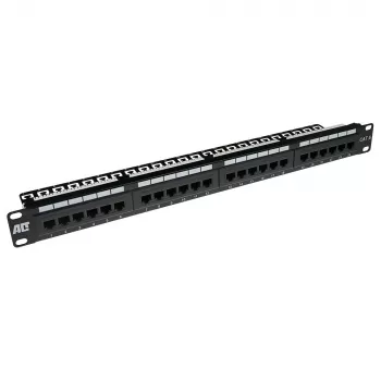 ACT Patchpanel CAT 6 UTP 24-ports with cable management bar