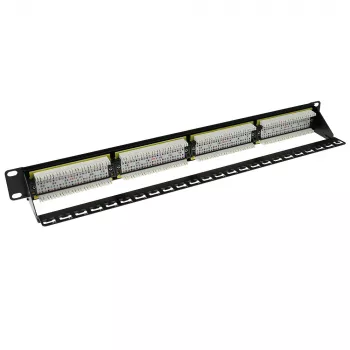 ACT Patchpanel CAT 6 UTP 24-ports with cable management bar