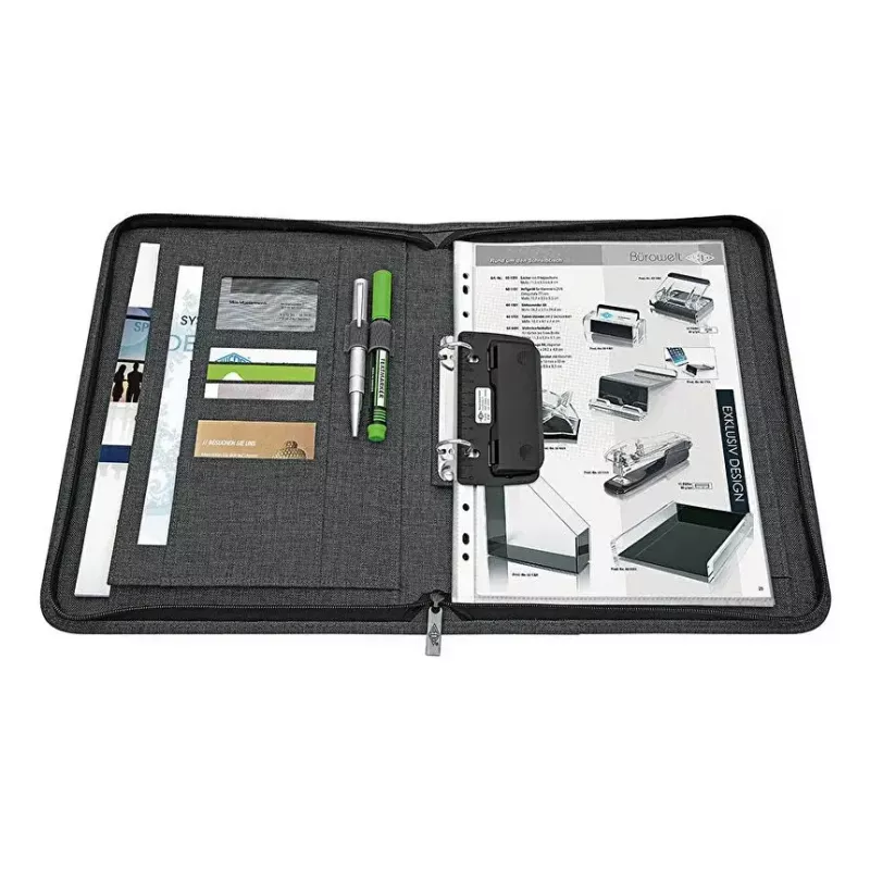 Personal organizer WEDO 58 352412 A4 polyester grey, 2-ring folder