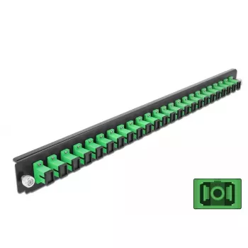 Splice Box Front Panel DeLOCK 19 inch 24 port SC Simplex green