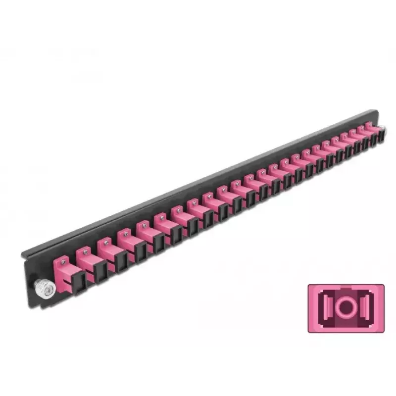 Splice Box Front Panel DeLOCK 19 inch 24 port SC Simplex violet