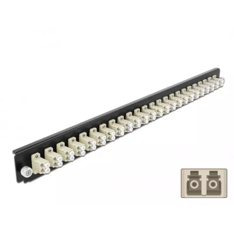 Splice Box Front Panel DeLOCK 19 inch 43359 24 port LC Duplex beige