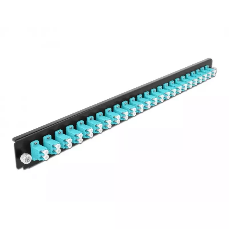 Splice Box Front Panel DeLOCK 19 inch 24 port LC Duplex aqua