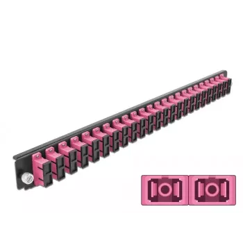 Splice Box Front Panel DeLOCK 19 inch 24 port SC Duplex violet