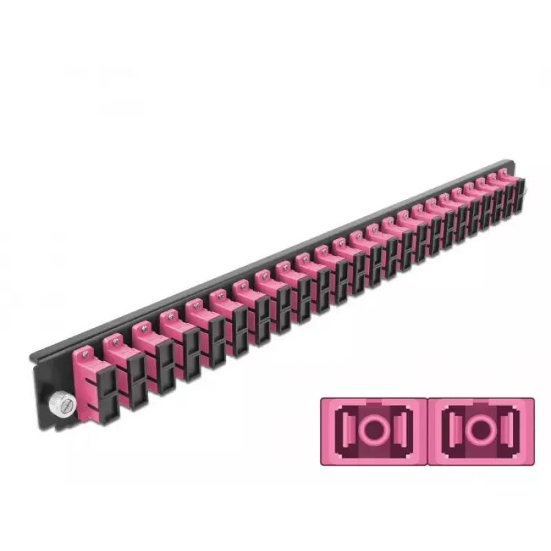 Splice Box Front Panel DeLOCK 19 inch 24 port SC Duplex violet