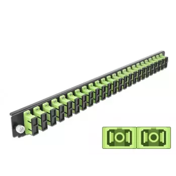 Splice Box Front Panel DeLOCK 19 inch 24 port SC Duplex limegreen