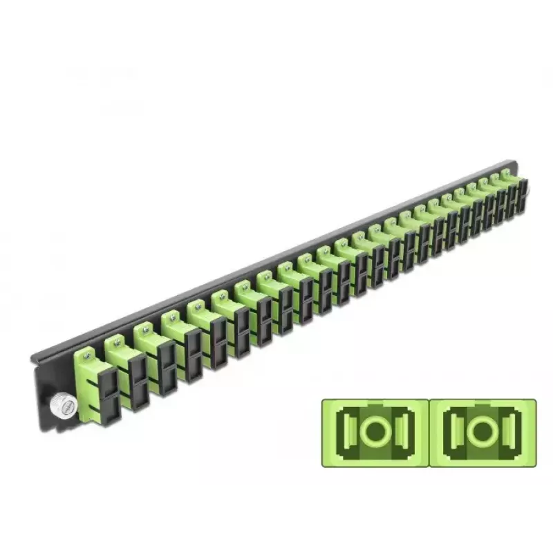 Splice Box Front Panel DeLOCK 19 inch 24 port SC Duplex limegreen