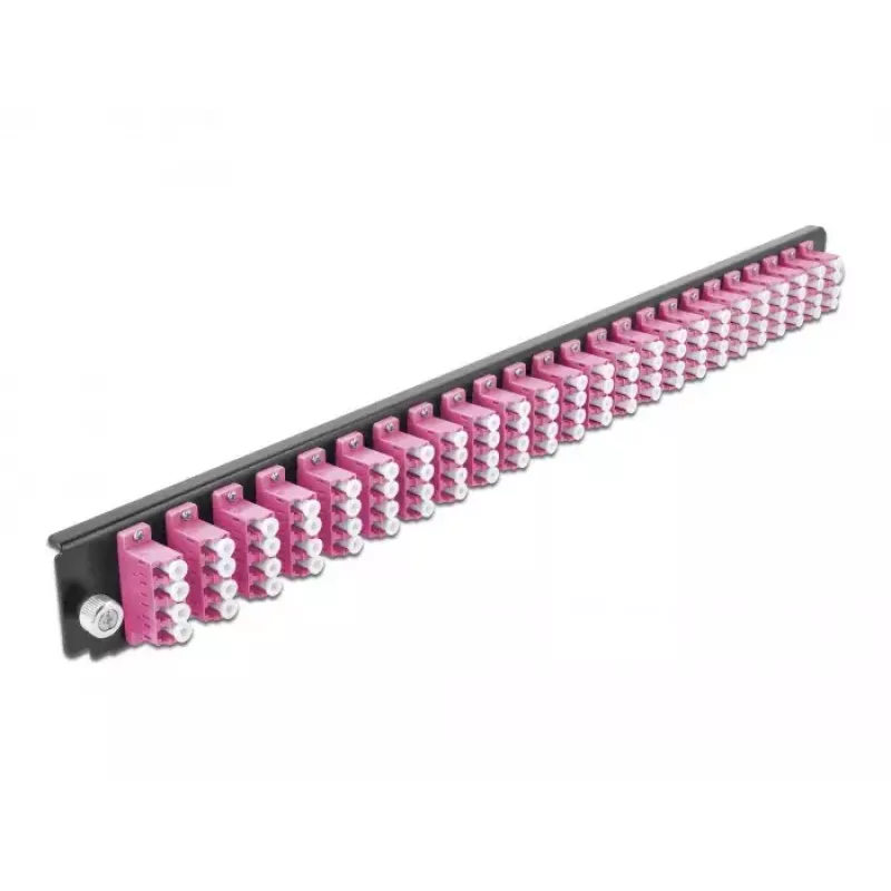 Splice Box Front Panel DeLOCK 19 inch 24 port LC Quad violet