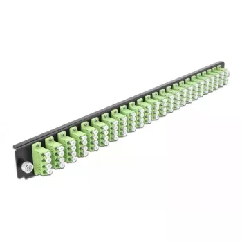Splice Box Front Panel DeLOCK 19 inch 24 port LC Quad limegreen