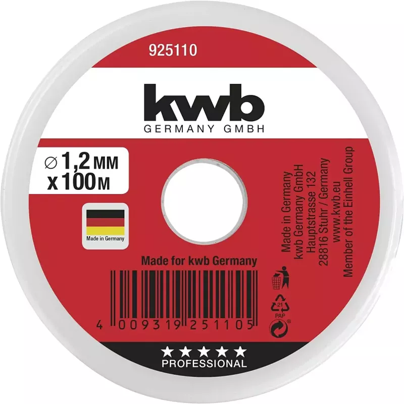 Rope KWB 925110 100m Nylon Green 1.2mm