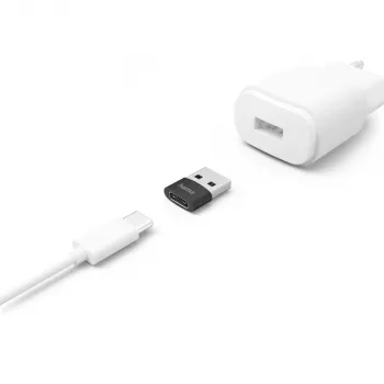 Hama 00201532 cable gender changer USB C USB A Black