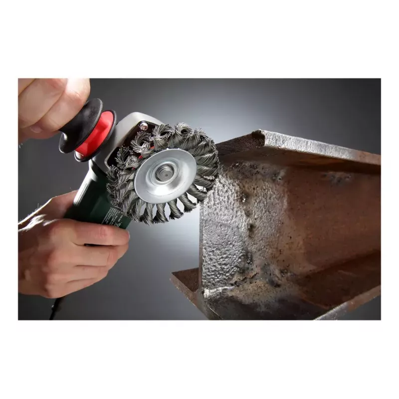 Wire wheel brush KWB 719336 10 cm diameter 1.4 cm shank