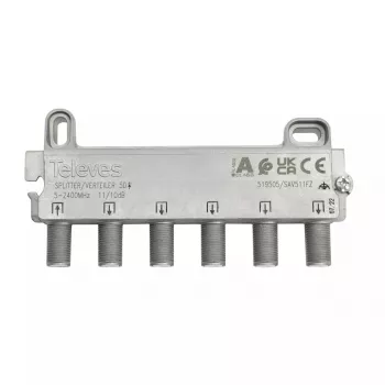 Cable splitter Televes 519505 Stainless steel 5 - 2400 MHz