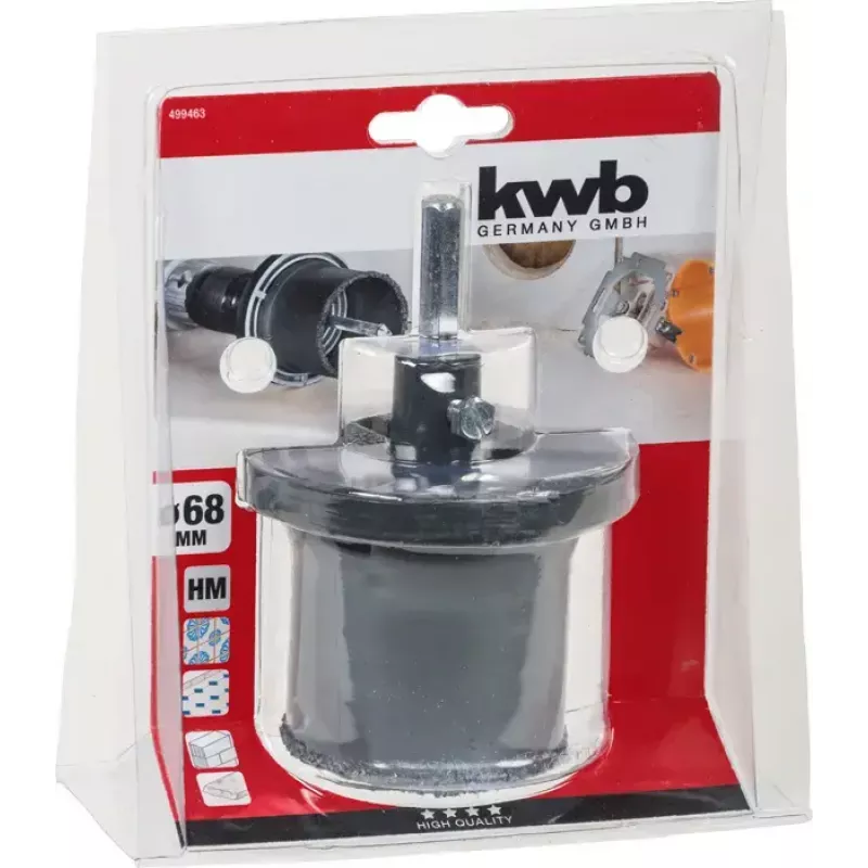Hole Saw KWB 499463 Single 6.8 cm for Ceramic Concrete Plastic