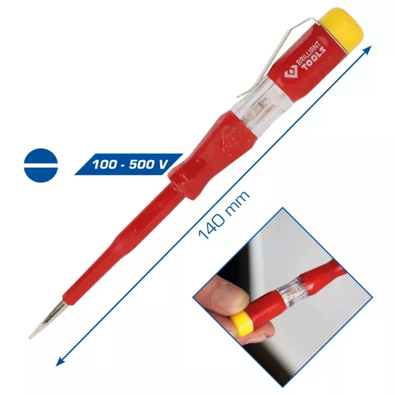 Voltage Tester Screwdriver Brilliant Tools BT120900