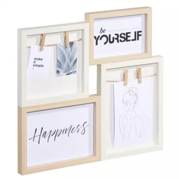 Multi picture frame Hama Kiruna Oak White MDF