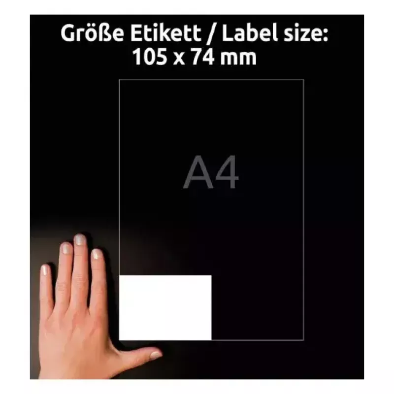 Self-adhesive printer label Avery LR3427-10 White A4 80 labels