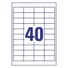 Self-adhesive printer label Avery LR3657-10 White 2.54x4.85 cm 400 pcs