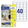 Self-adhesive printer label Avery LR3657-10 White 2.54x4.85 cm 400 pcs