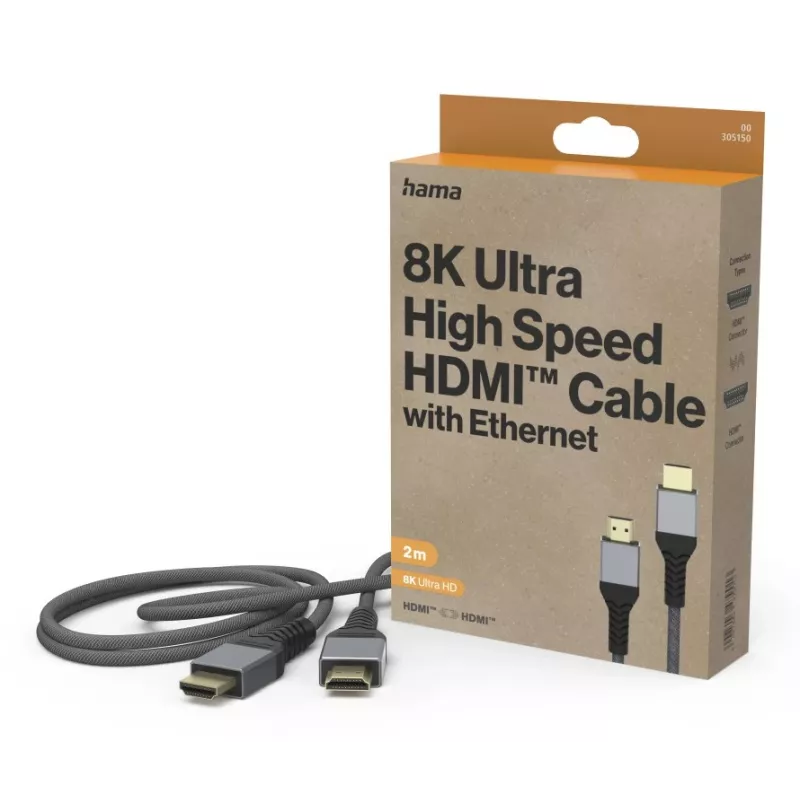 Hama 00305150 HDMI cable 2 m HDMI Type A (Standard) Black, Grey