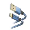 Hama Reflective USB cable USB 2.0 1.5 m USB A USB C Blue