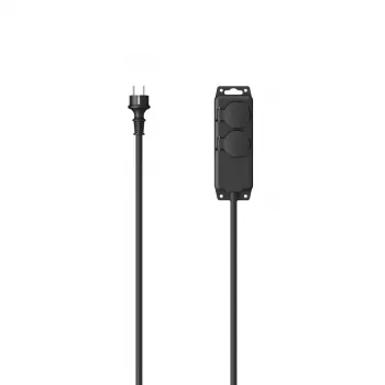 Hama 00223061 power extension 2 m 2 AC outlet(s) Outdoor Black