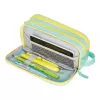 Pencil Case Herlitz Neon Soft Polyester Mint Yellow 235x110x75mm