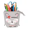 Soft pencil case Herlitz Kitty Polyester Grey Pink White