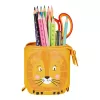 Soft pencil case Herlitz Lion 140mm x 75mm x 185mm Polyester Orange Yellow