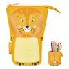 Soft pencil case Herlitz Lion 140mm x 75mm x 185mm Polyester Orange Yellow