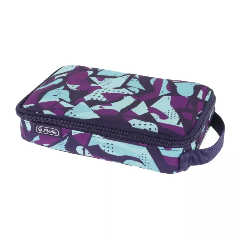 Pencil Case Herlitz 2 Go CamoPurple Polyester Blue Purple 210x130x60mm