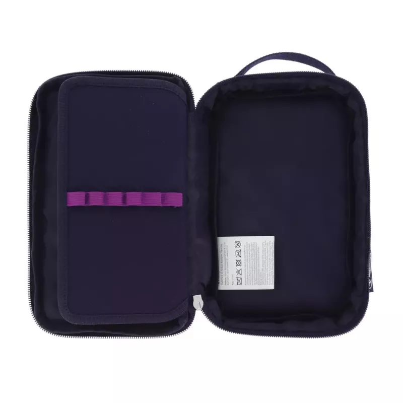 Pencil Case Herlitz 2 Go CamoPurple Polyester Blue Purple 210x130x60mm