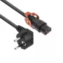ACT Powercord CEE 7/7 male (angled) - C13 IEC Lock+ black 2 m, EL332S, 5-pack