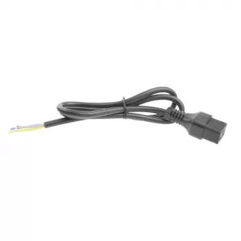 ACT Powercord C19 IEC Lock - open end black 2 m, PC1174, 5-Pack
