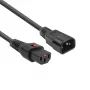 ACT Powercord C13 IEC Lock - C14 black 2 m, PC1021, 5-Pack