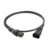 ACT Powercord C13 IEC Lock - C14 black 2 m, PC1021, 5-Pack