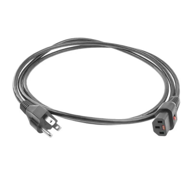 ACT Powercord USA male - C13 IEC Lock black 2 m, PC1063, 5-Pack