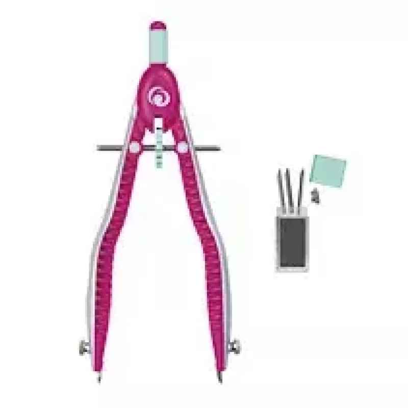 Bow Compass Herlitz 11122348 Cyan Pink