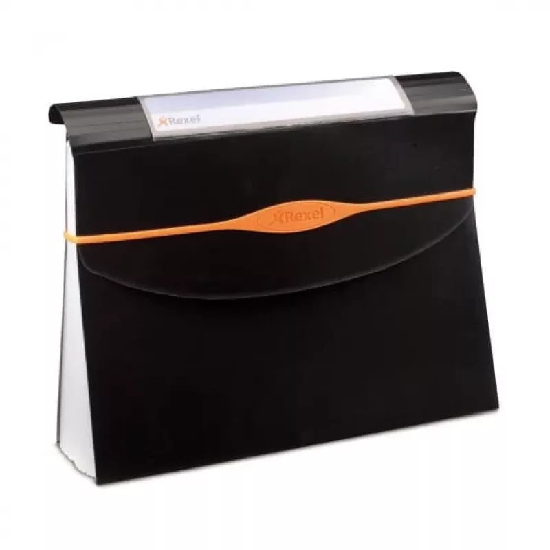 Rexel Optima Expander 13 Part Black, Black, Polypropylene (PP), 500 sheets, A4, 45 mm, 325 mm